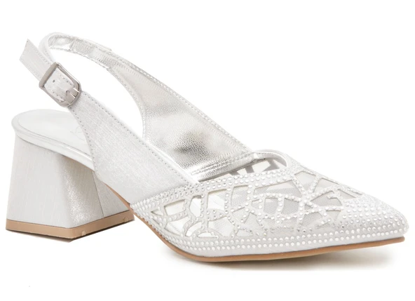 Gedikpaşalı Bty 26K 921 Gümüş Bayan Ayakkabı Abiye ürün görseli