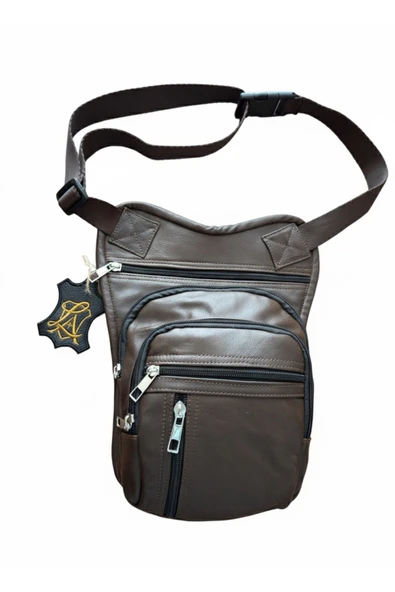 Atolye Luxora Ayarlanabilir Kemerli Hakiki Deri Taktik Çanta