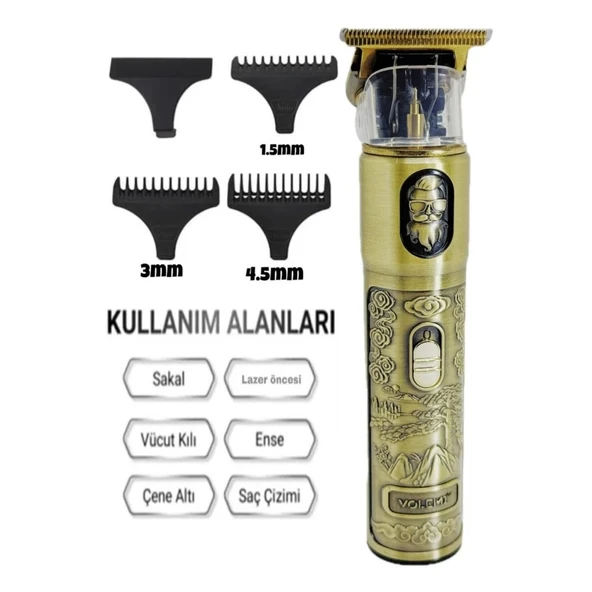 pilelistore Şarj Göstergeli Sakal Lazer Öncesi Vücut Ense Sıfıra Yakın Tıraş Makinesi