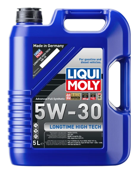 LIQUI MOLY 5W30 Motor Yağı DPF'li Sentetik LONGTIME HIGH TECH 5 Litre (9507) - Resim 2