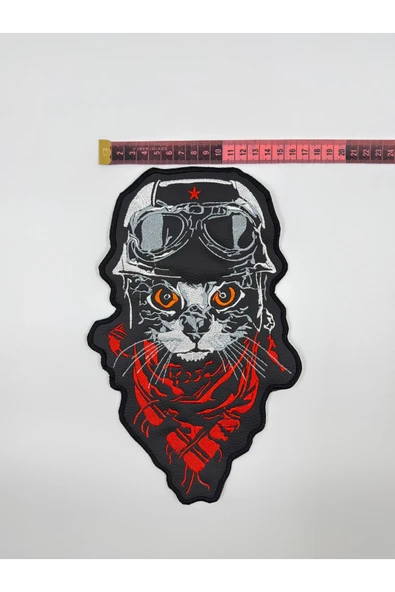 Atolye Luxora Hızlı Kedi Stil Motorcu Yelek ve Çeket ,Sırt Patch , Yama - 3
