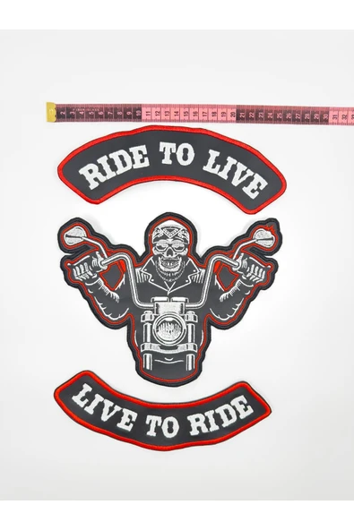 Atolye Luxora MC Motor Stil Motorcu Yelek ve Ceket ,Sirt Patch, Yama - 2