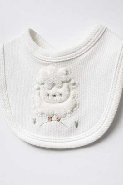 Bebitof %100 Pamuk Kuzu Desenli 5 Parça Yenidoğan Hastane Çıkışı Zıbın Seti BBTF.EKR.20128 - 3