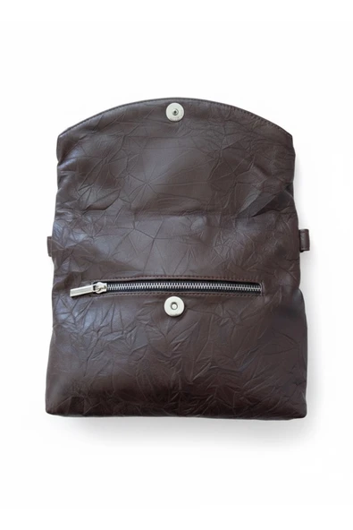 Atolye Luxora Hakiki Deri Katlanabilir Kadın Omuz Çantası - 3