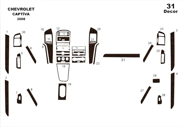 Captiva C100 Maun Kaplama (Açık Meşe ) ürün görseli