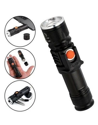 pilelistore P50 LED ŞARJLI MIKNATISLI USB EL FENERİ - 3