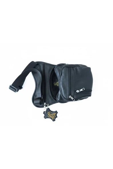 Atolye Luxora Ayarlanabilir Kemerli Hakiki Deri Taktik Çanta - 4