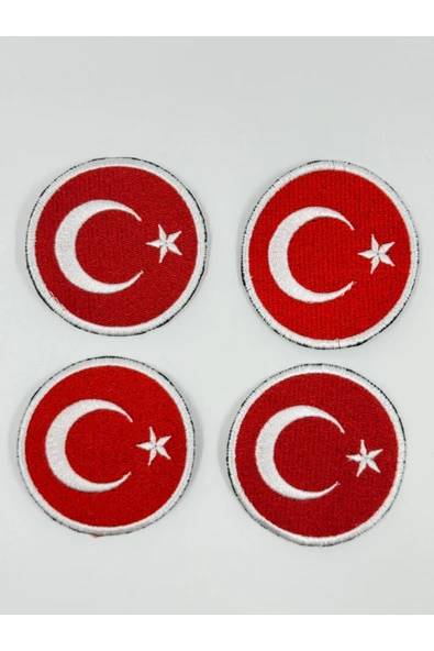 Atolye Luxora Türk Bayragi Desenli Yelek ve Ceket ,Sirt Patch, Yama - 3