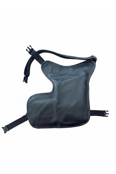 Atolye Luxora Ayarlanabilir Kemerli Çok Amaçlı Hakiki Deri Taktik Çanta - 5