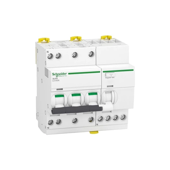 Schneider 3P + N 10A  6 kA C EĞRİSI 30mAA9DE3710 ürün görseli 1