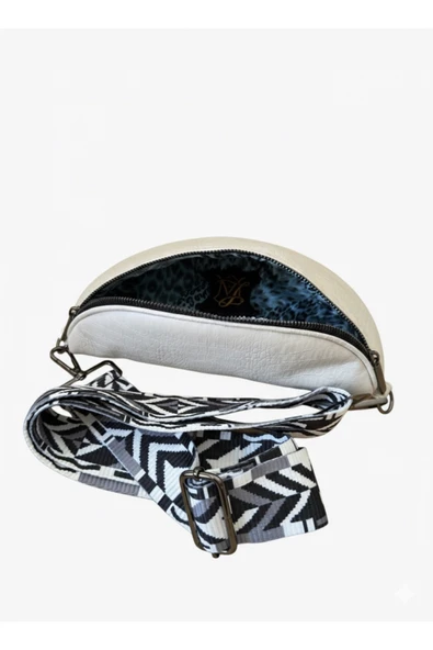 Atolye Luxora Hakiki Deri Bel Çantası , Timsah Baskısı Desenli - 3