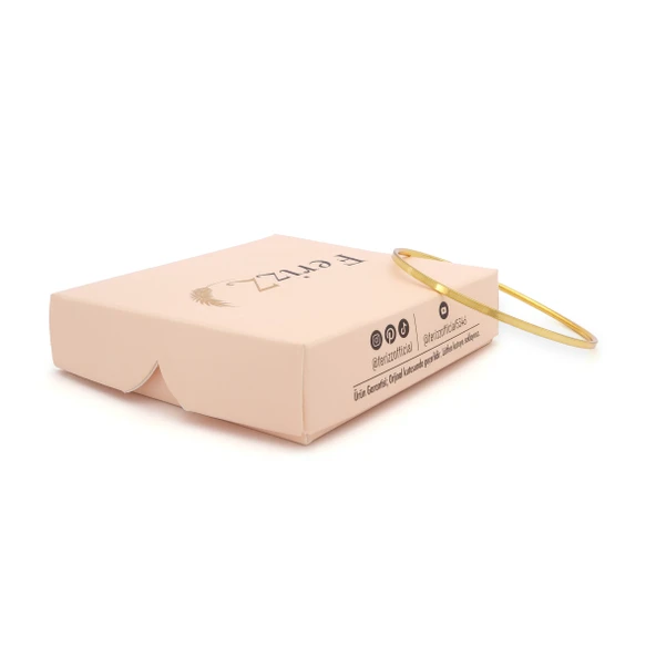 Altın Kaplama 2 mm İmitasyon Kibrit Çöpü Bilezik BLZ-3128 - Resim 3