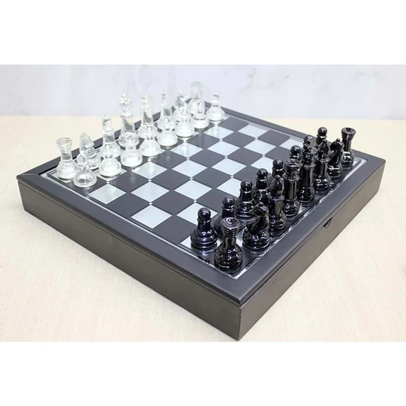 pilelistore Kutulu Cam Satranç Seti - 2