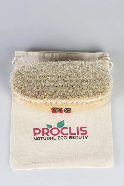 Proclis %100 Doğal At Kılı Selülit Fırçası, Doğal At Kılı Fırça Banyo Masaj Peeling 1 Adet İsim Yazdırılır - 5