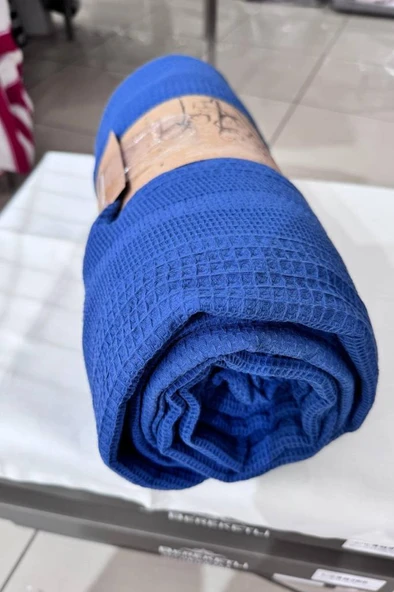 Çeyiz Diyarı Çift Kişilik Yazlık Pamuklu Tek Pike Lacivert ürün görseli