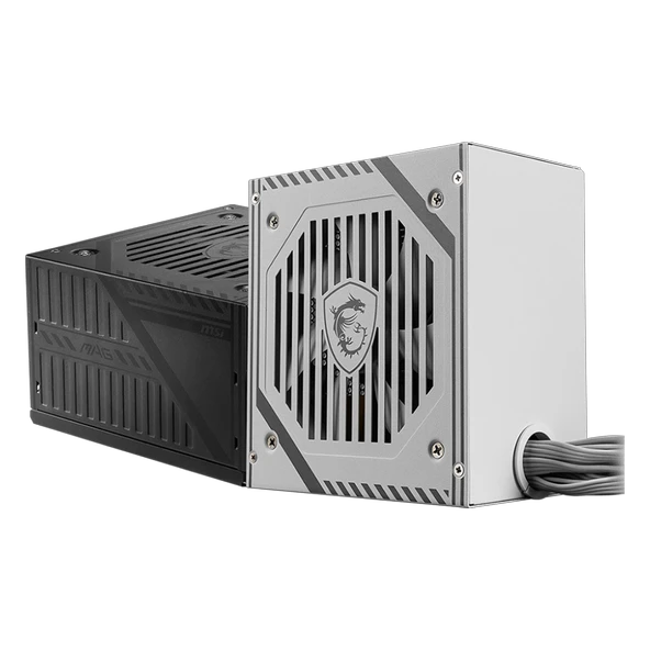 MSI MAG A650BNL WHITE 650W 80 Plus Bronze 120mm Fan Power Supply - 3