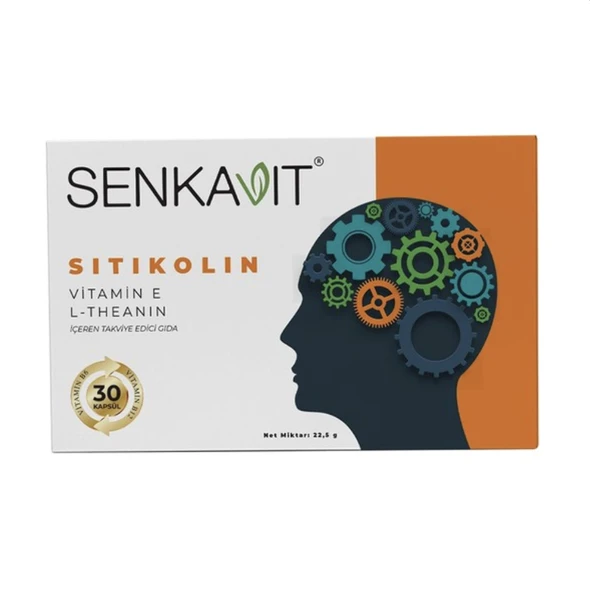 Senkavit Sitikolin + L-Teanin + B6 Ve Vitamin E İçeren 30 Kapsül ürün görseli