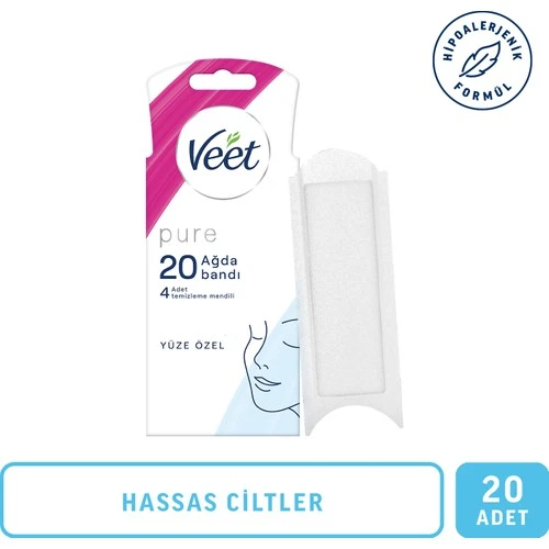 Veet Sir Ağda Bandı Pure Yüz 20li ürün görseli