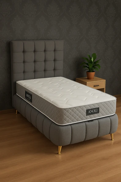 eshowrom Berlin Tek Kişilik Baza Başlık ve Yatak seti ürün görseli