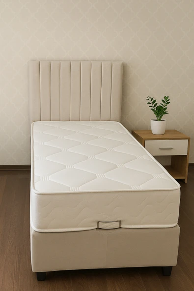 eshowrom Guli Tek kişilik Yatak Baza Başlık ve Yatak seti ürün görseli