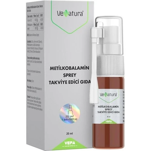 Venatura Metilkobalamin Sprey 20 ml ürün görseli 1
