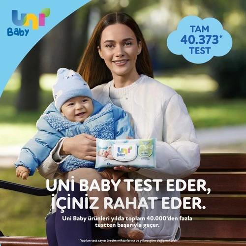Uni Baby Hassas Dokunuş 6-12 Ay Islak Mendil 52 Yaprak - 3 Adet - Resim 2