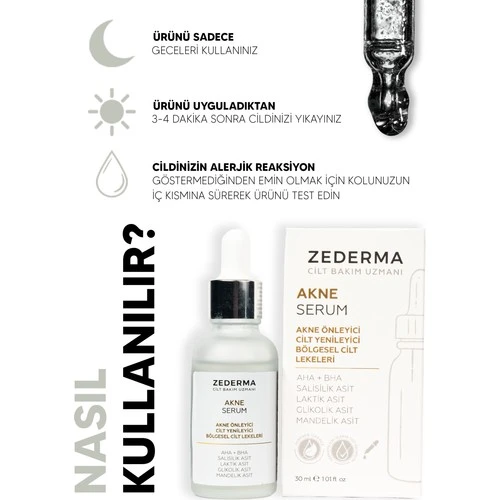 Zederma Akne Karşıtı Serum 30 ml - Resim 5