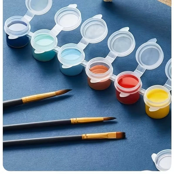 Mini saklama kutusu 2ml 6'lı şerit, boya paleti, boya saklama kabı, küçük hokkalar-2 Şerit - Resim 4