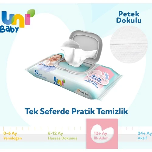 Uni Baby İlk Adım Islak Mendil 3Lu (12+ Ay) - Resim 5