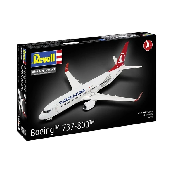 3772 Revell - Turkish Airlines Boeing 737-800 Maket Kiti - Resim 7