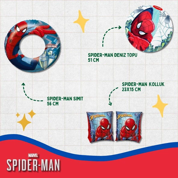 Spider-Man Kolluk & Simit & Deniz Topu Bestway
