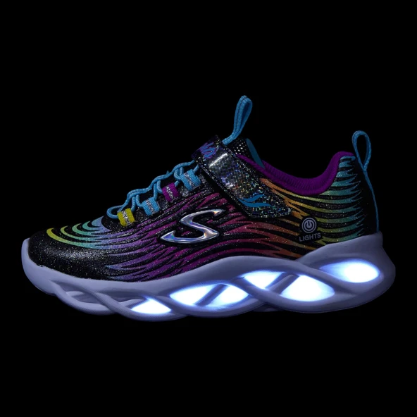 Twisty Brights - Mystical Bliss Büyük Kız Çocuk Siyah Işıklı Spor Ayakkabı 302321l Bkmt - Resim 10