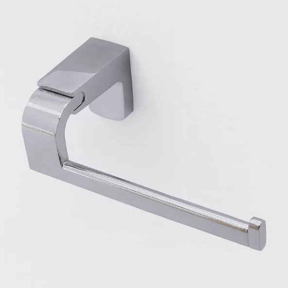 Krom Gümüş Kapaksız Lüks Tuvalet Kağıtlık Vidalı Paslanmaz Metal Duvara Monte Banyo Kağıt Aparatı ürün görseli