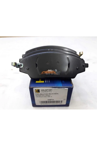 Chevrolet Yeni Aveo T300 Ön Fren Balatası Hi-Q ürün görseli