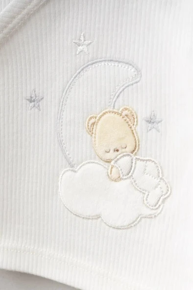 Bebitof %100 Pamuk Sweet Dreams Desenli Bebitof 5 Parça Yenidoğan Hastane Çıkışı Zıbın Seti BBTF.EKR.20107 - 3