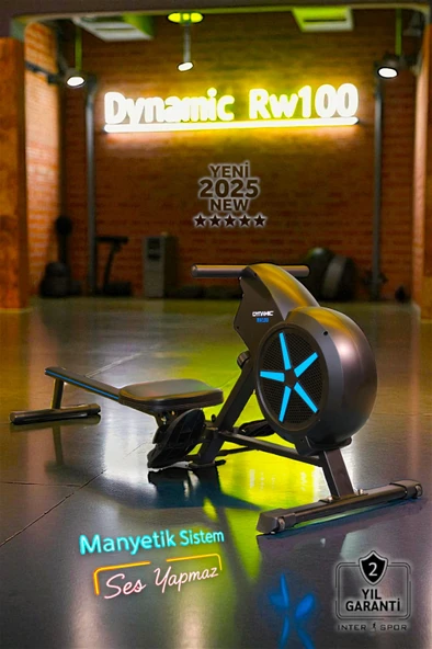 Dynamic RW100 Hava Dirençli Manyetik Kondisyon Küreği Sessiz Çalışır Katlanabilir