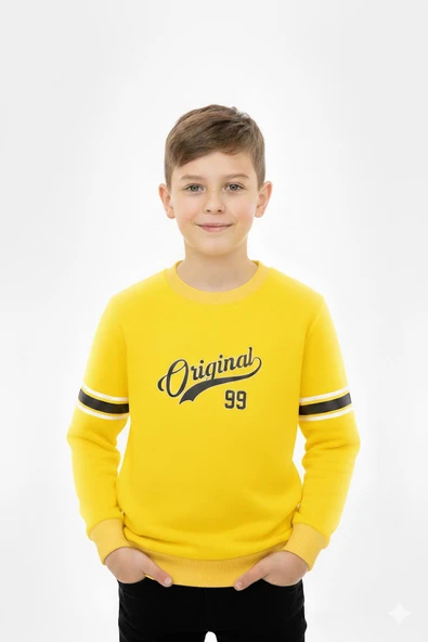 Erkek Çocuk SweatShirt 2 İplik Şardonlu - Resim 3