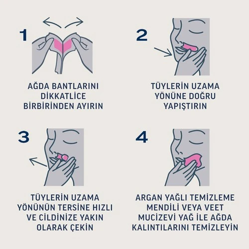 Veet Sir Ağda Bandı Pure Yüz 20li - Resim 4