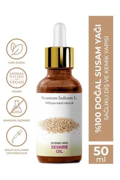 PROCLİS %100 Doğal Soğuk Sıkım Sabit Susam Yağı, Sesame Oil, 50 ml - 2
