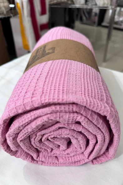 Çeyiz Diyarı Tek Kişilik Yazlık Pamuklu Tek Pike Pembe ürün görseli