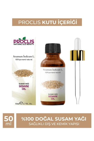 PROCLİS %100 Doğal Soğuk Sıkım Sabit Susam Yağı, Sesame Oil, 50 ml - 3
