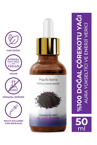 PROCLİS %100 Doğal Soğuk Sıkım  Sabit Çörekotu Yağı, Black Cumin Oil, 50 ml - 3