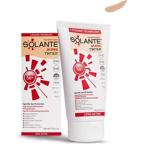 Solante Acnes Tinted SPF50 150 ml ürün görseli