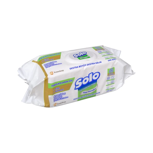 Solo Yuzey Temızleme Mendılı Dogal Guc Beyaz Sabun 100 Lu ürün görseli 1