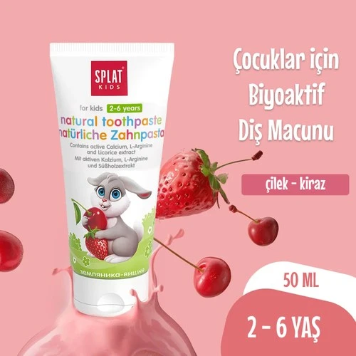 Splat Diş Macunu Çocuk Çilek Kiraz 2-6 Yaş 50Ml ürün görseli 1