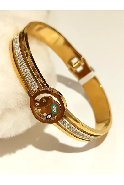Monalisa Home Gold Renk Lüks Figürlü Gösterişli  Bileklik ürün görseli 1