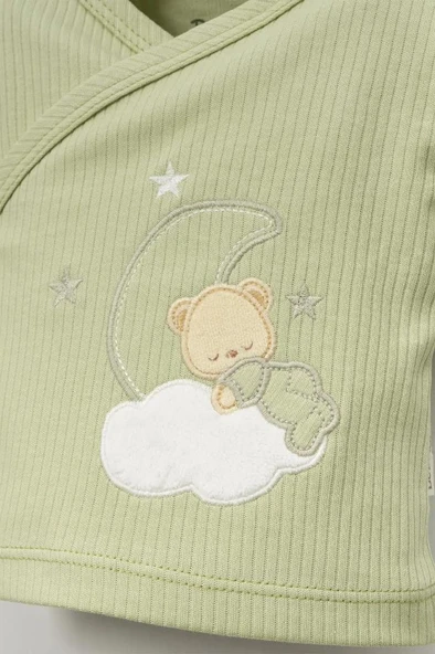 Bebitof %100 Pamuk Sweet Dreams Desenli Bebitof 5 Parça Yenidoğan Hastane Çıkışı Zıbın Seti BBTF.YSL.20107 - 2