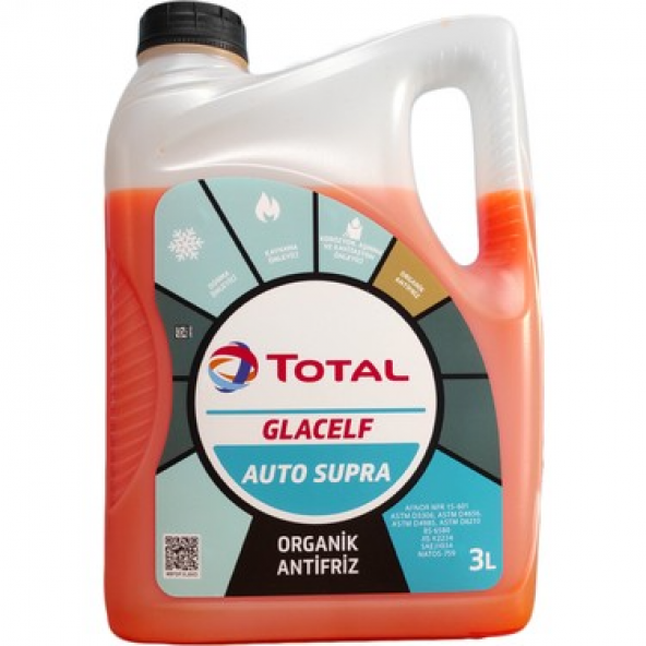 Total Glacelf Auto Supra 3 lt Kırmızı Antifriz
