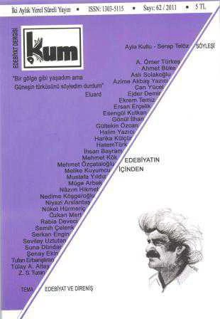KUM EDEBİYAT DERGİSİ 62/2011 ürün görseli 1