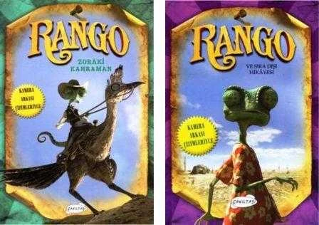 Rango Seti 2 Kitap Takım (Sıra Dışı Hikayesi + Zoraki Kahraman) - Kamera Arkası Çizimleriyle (2011 Yılı İlk Baskısı)